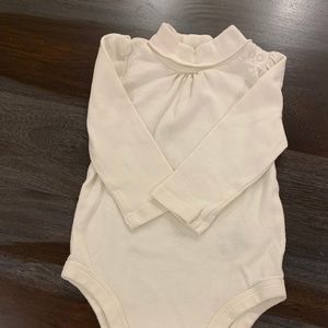 White turtleneck bodysuit